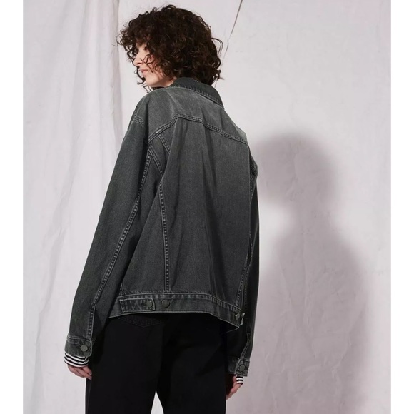 Topshop Boutique Oversized Distressed Jean Jacket - Picture 4 of 8